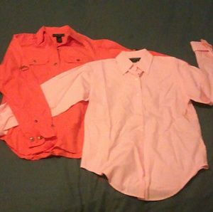 2 Ralph Lauren blouses bundle lot